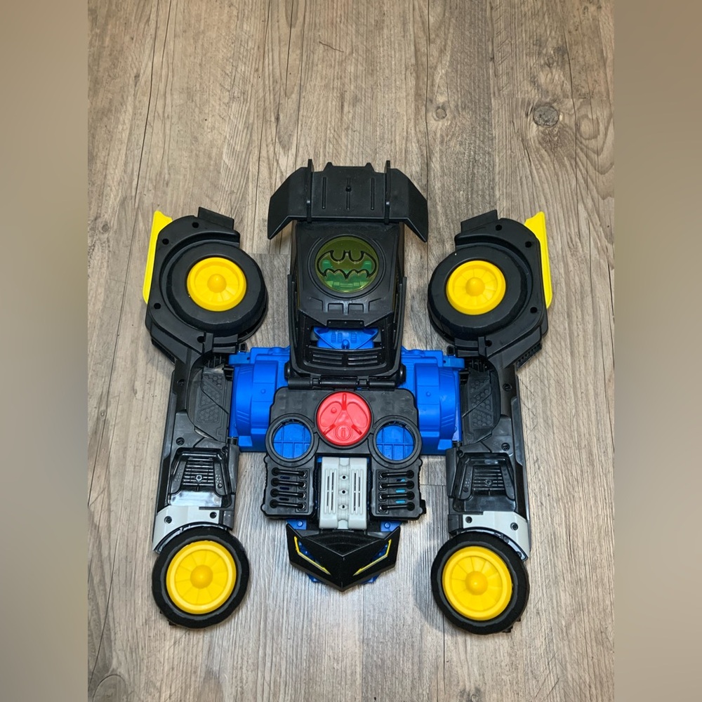 Superhero Robot Toy with Yellow and Blue Accents